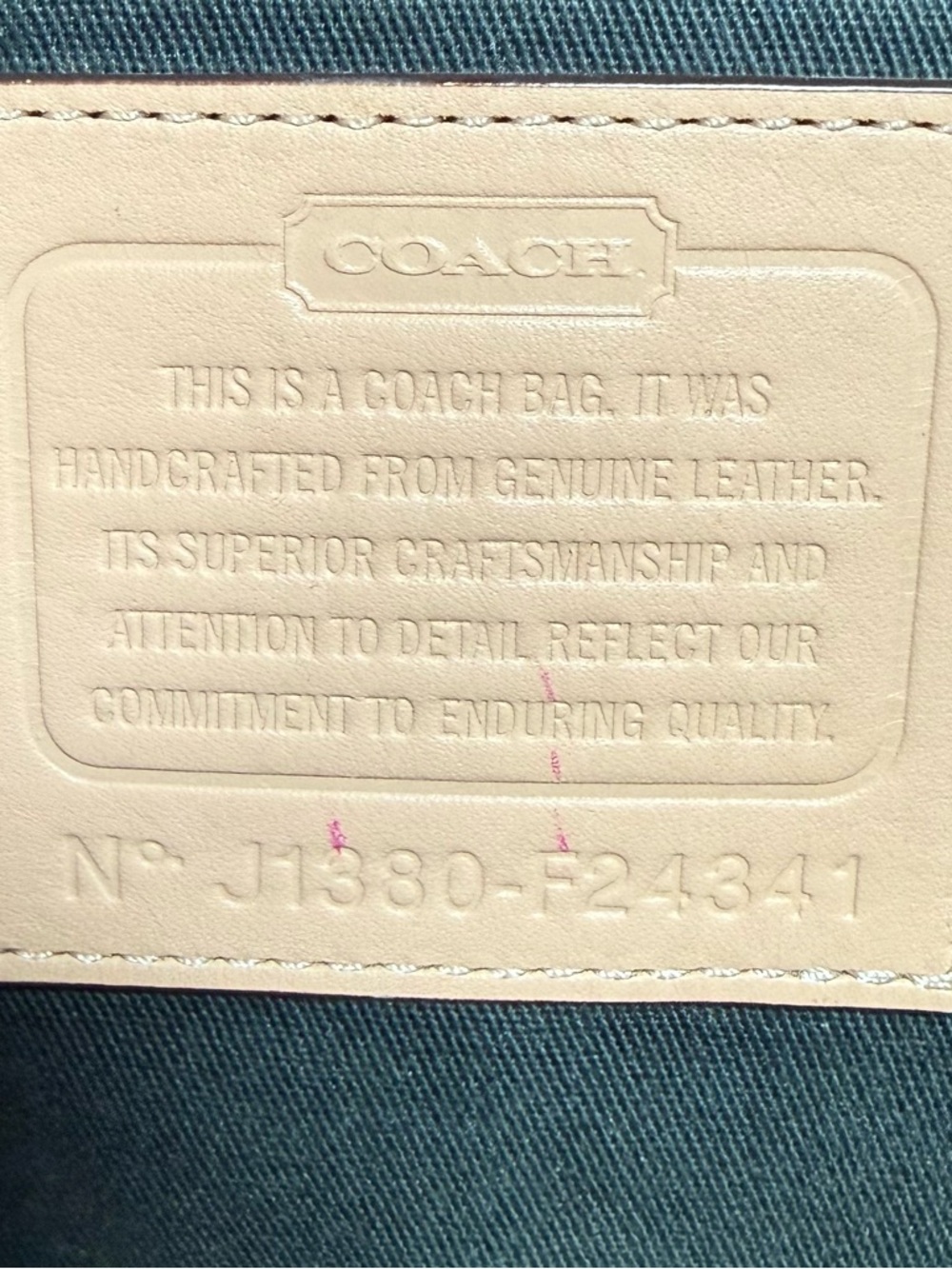 Coach Peyton Signature Tote (F24341) in Black Canvas and Leather Tan Accents - Picture 10 of 15